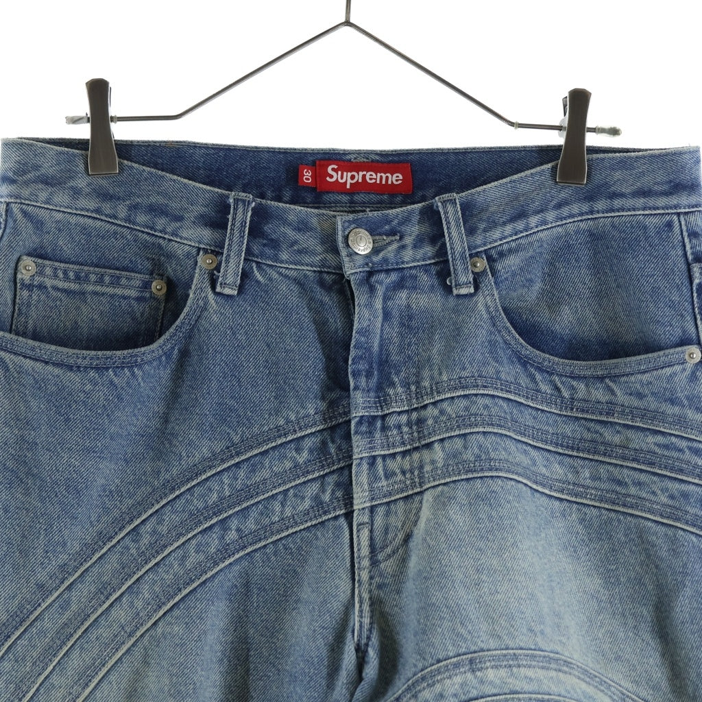 SUPREME(シュプリーム) 24SS S Logo Loose Fit Jean Sロゴ ルーズフィットジーンズ ジップフライ デニムパンツ インディゴ