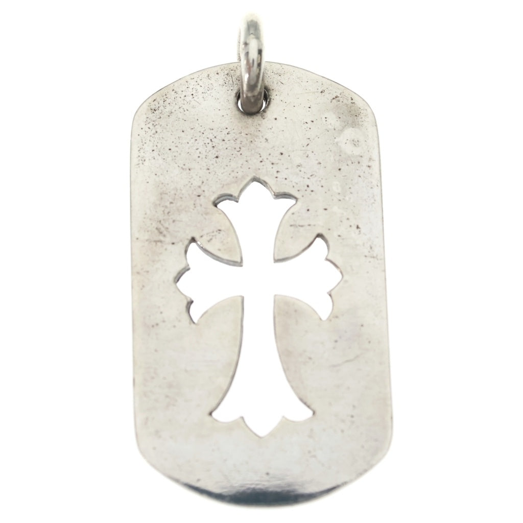 CHROME HEARTS(クロムハーツ) D TAG LRG CO CRS カットアウトクロスドッグタグ ラージ ペンダントトップ シルバー BCA239
