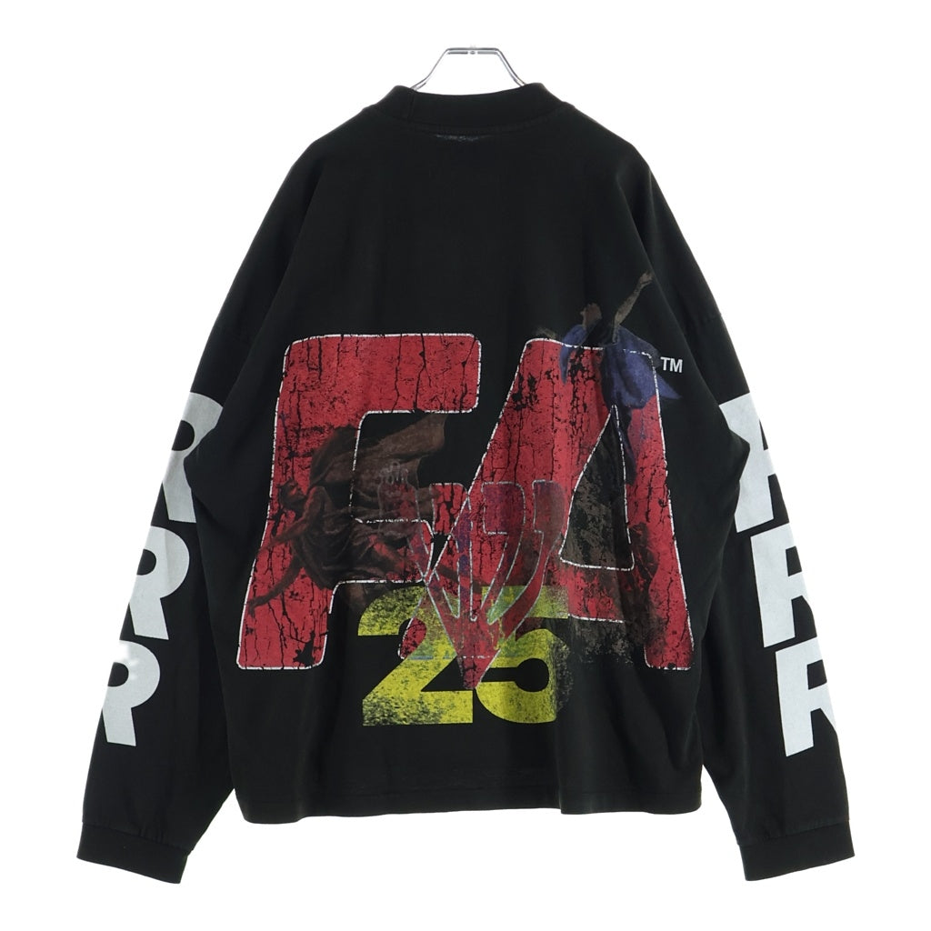 RRR123 RIVINGTON roi Rebis(リヴィントンロイレビス) 25SS IT WAS WRITTEN LS TEE MECHANIC BLACK プリント 長袖Tシャツ ロングスリーブカットソー ブラック