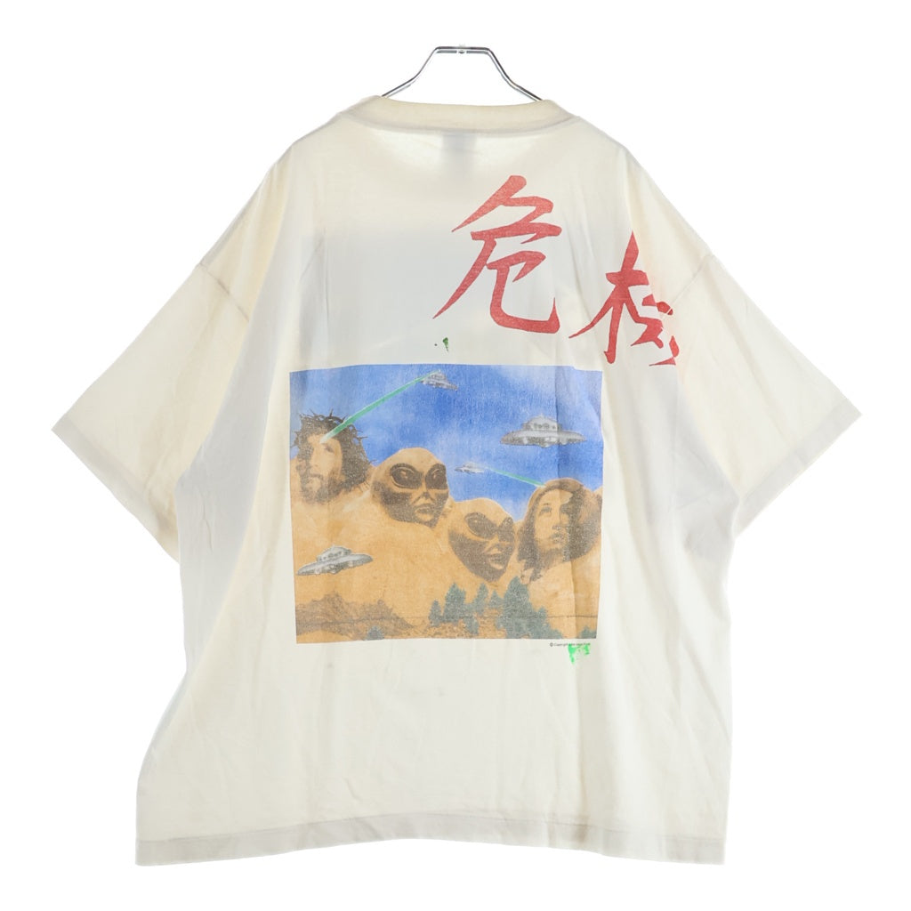 SAINT MICHAEL(セントマイケル) 25SS×Sean Wotherspoon KIKI SW_SS TEE ショーン・ウェザースプーン ヴィンテージ加工 半袖Tシャツ カットソー ホワイト SM-HR8-0000-C22
