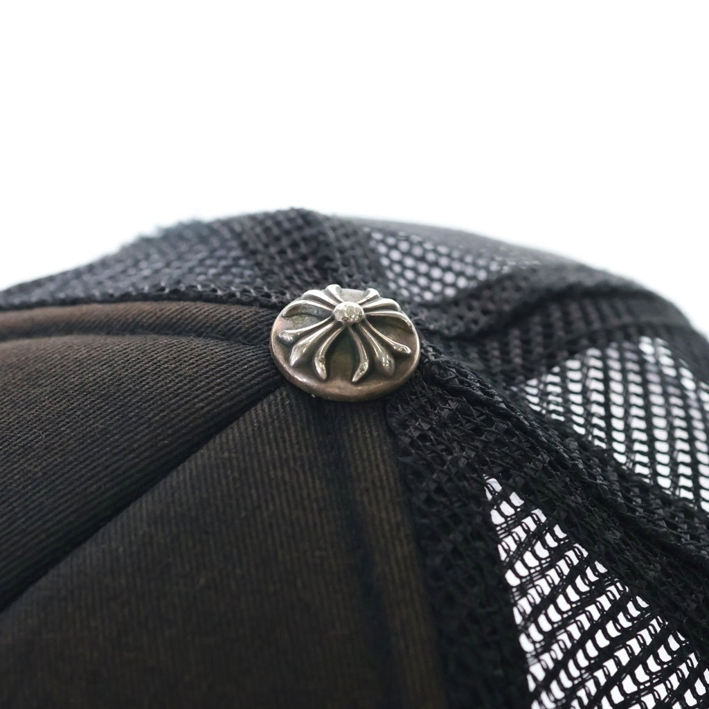 CHROME HEARTS(クロムハーツ) TRUCKER CAP CHパッチクロスボール付メッシュ トラッカーキャップ 帽子 ブラック