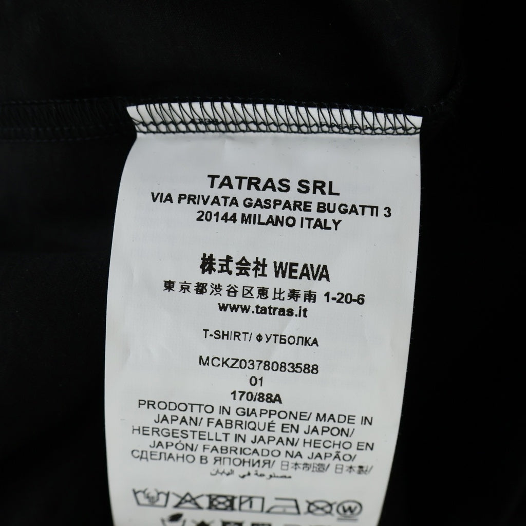 TATRAS(タトラス) NUNKI ヌンキ ワンポイントロゴ 半袖Tシャツ カットソー ブラック MCKZ0378083588