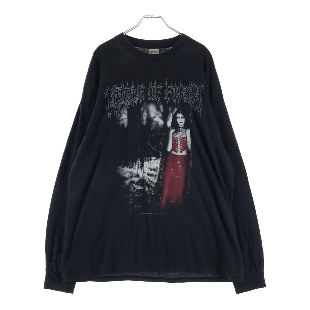 VINTAGE(ヴィンテージ) 00S Cradle of Filth GILDAN クレイドルオブフィルス 両面プリント ロングスリーブ 長袖Tシャツ ブラック