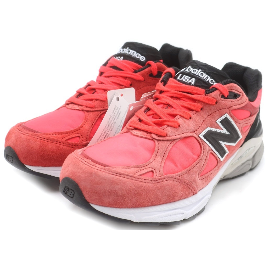 New Balance(ニューバランス) M990PL3 異素材切替 ローカットスニーカー USA製 レッド/ブラック US8.5/26.5cm