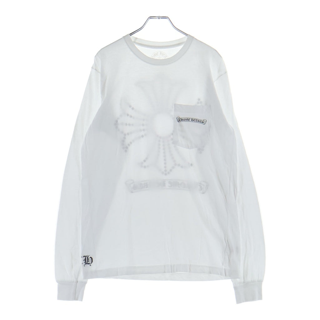 CHROME HEARTS(クロムハーツ) CH PLUS L/S TEE CHプラス サークルロゴ ロングスリーブ 長袖Tシャツ ロンT ホワイト
