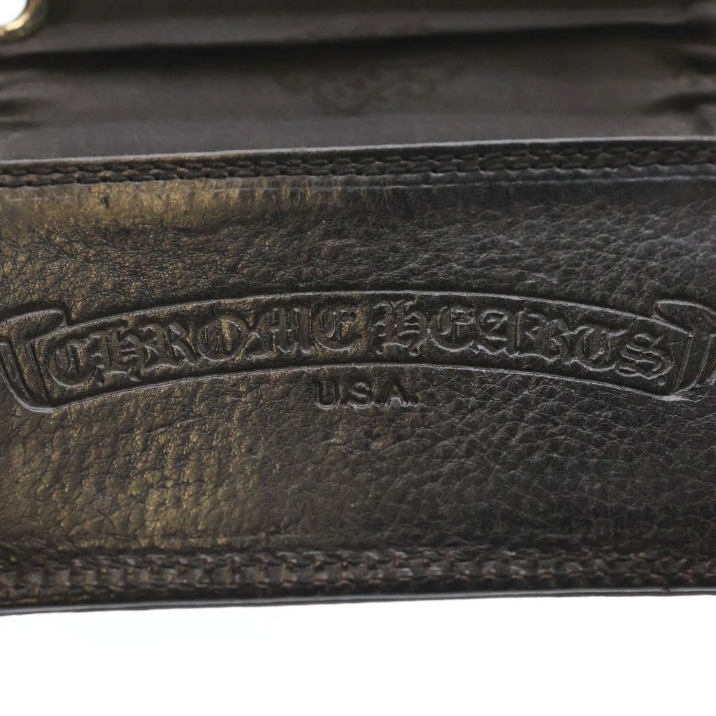 CHROME HEARTS(クロムハーツ) ヴァインダガー総柄 ナイロンカードケース 名刺入れ グロメット ブラック