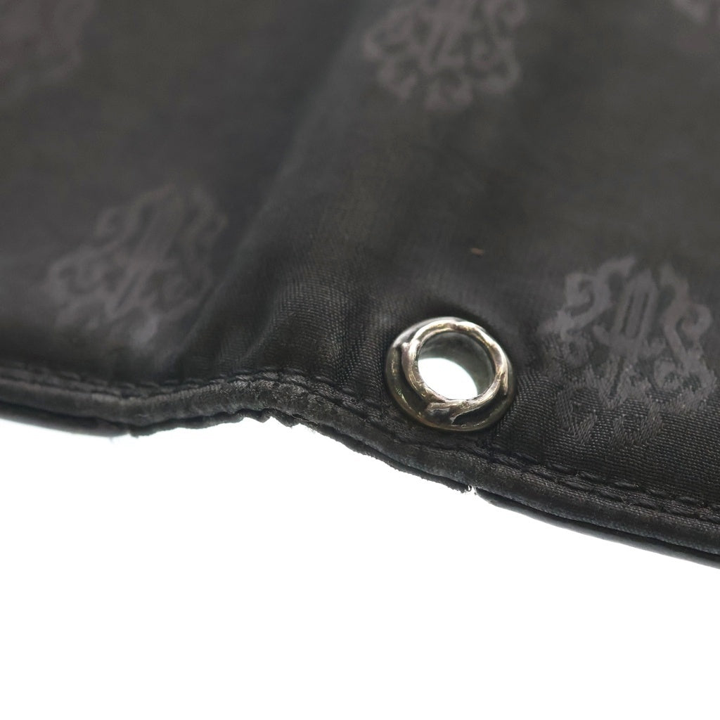 CHROME HEARTS(クロムハーツ) ヴァインダガー総柄 ナイロンカードケース 名刺入れ グロメット ブラック