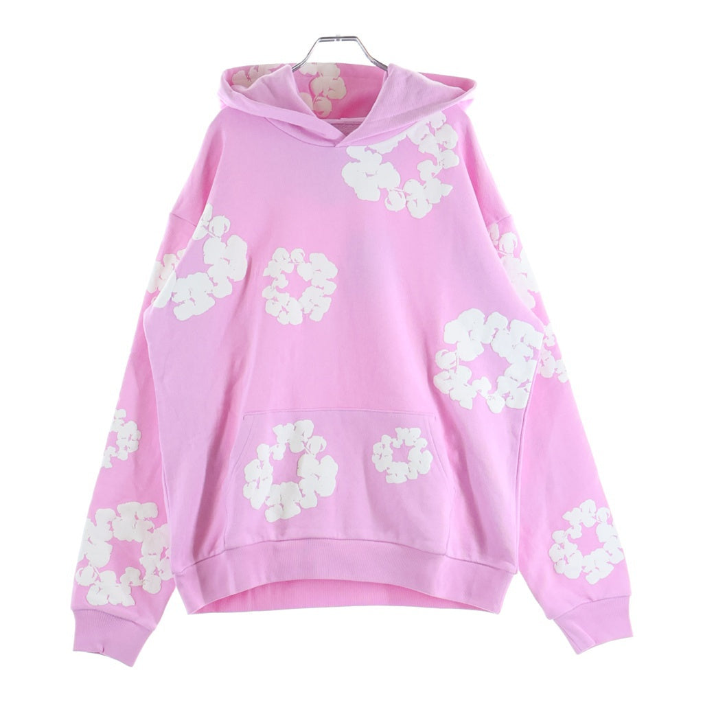DENIM TEARS(デニムティアーズ) Cotton Wreath Pullover Hoodie コットン フラワー プルオーバーパーカー ピンク
