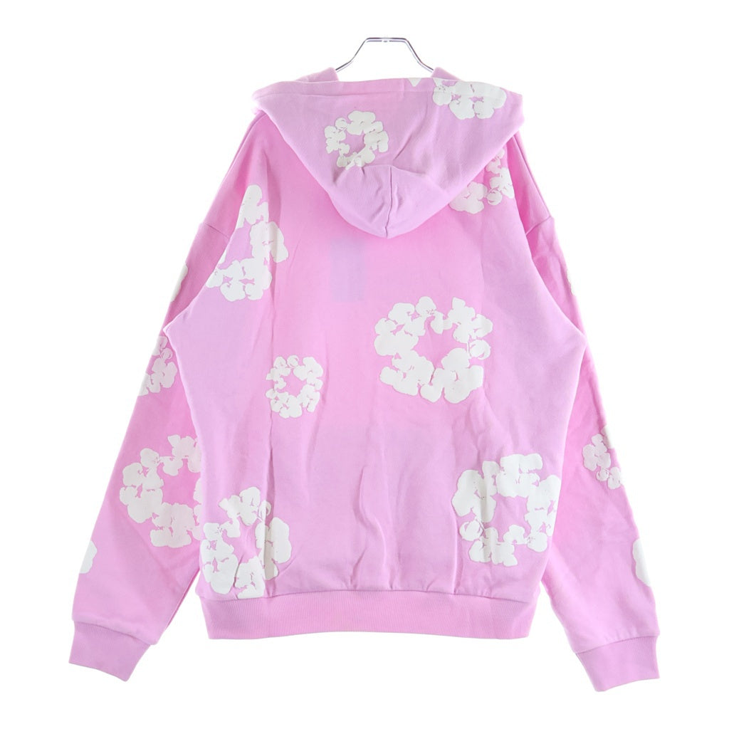 DENIM TEARS(デニムティアーズ) Cotton Wreath Pullover Hoodie コットン フラワー プルオーバーパーカー ピンク