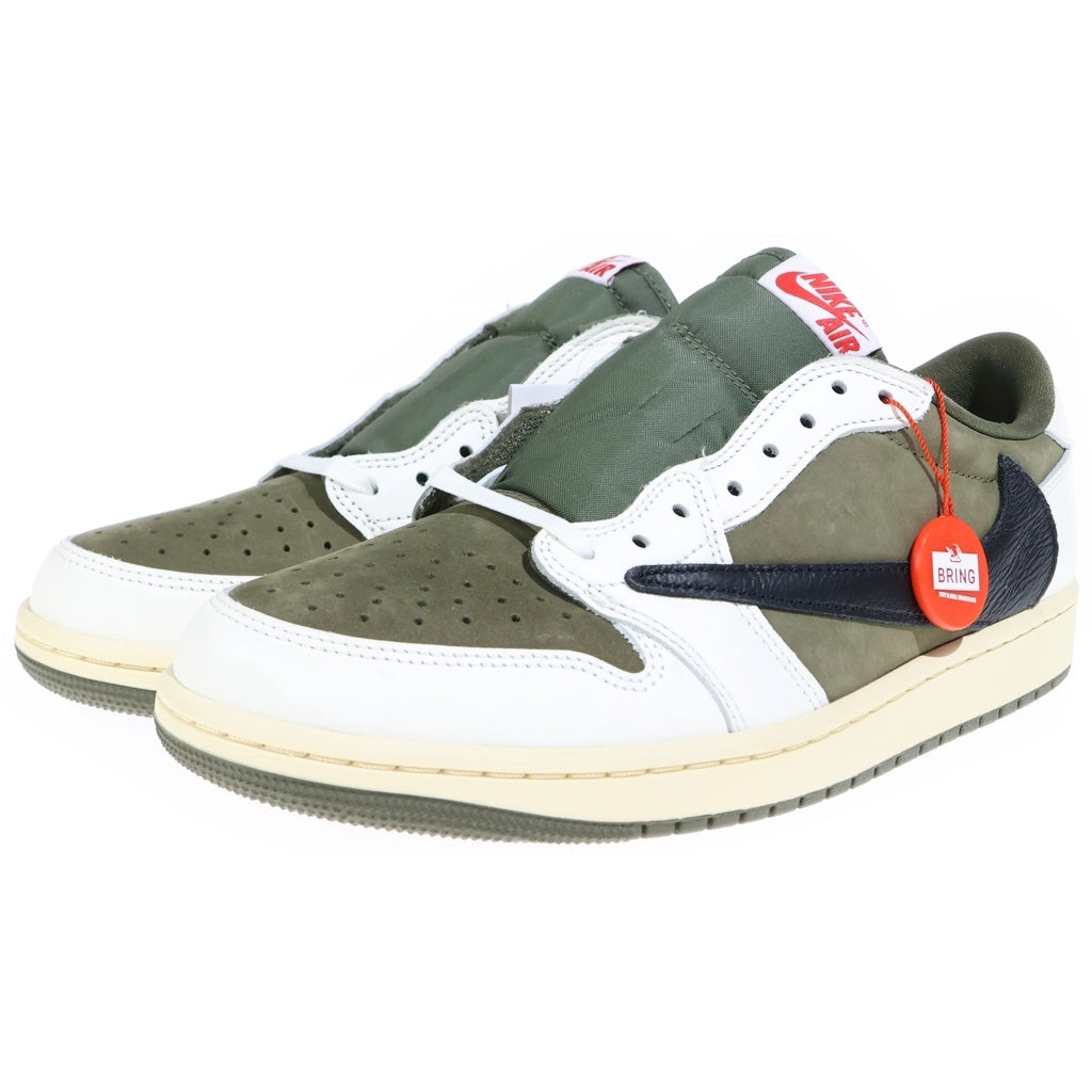 NIKE(ナイキ) ×TRAVIS SCOTT AIR JORDAN 1 LOW OG SPREVERSE OLIVE DM7866-200 トラヴィススコット エアジョーダン1 リバースオリーブ ローカットスニーカー US9.5/27.5cm