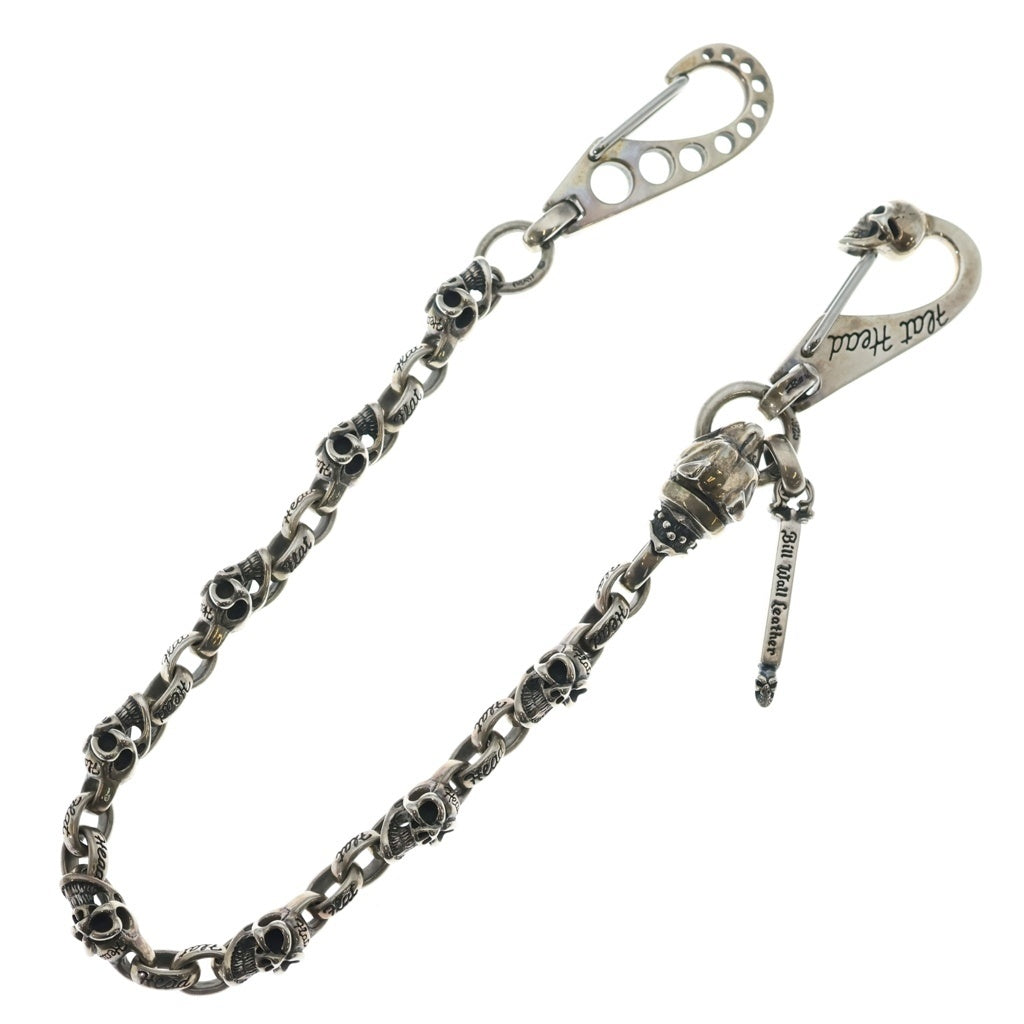 Bill Wall Leather/BWL(ビルウォールレザー) ×THE FLAT HEAD Wallet Chain フラットヘッド スカル ドッグヘッド ウォレットチェーン シルバー