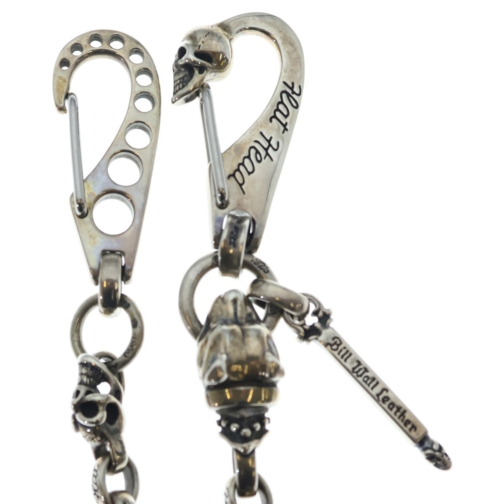 Bill Wall Leather/BWL(ビルウォールレザー) ×THE FLAT HEAD Wallet Chain フラットヘッド スカル ドッグヘッド ウォレットチェーン シルバー
