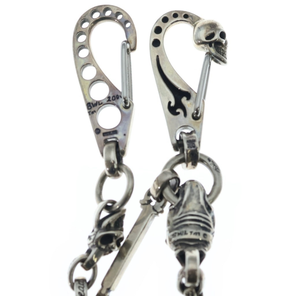 Bill Wall Leather/BWL(ビルウォールレザー) ×THE FLAT HEAD Wallet Chain フラットヘッド スカル ドッグヘッド ウォレットチェーン シルバー