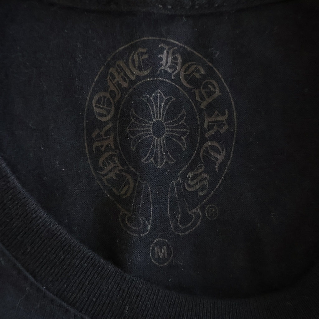 CHROME HEARTS(クロムハーツ) OLD バックスクロールラベル スタープリント 半袖Tシャツカットソー ブラック
