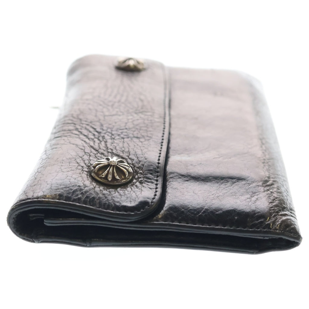 CHROME HEARTS(クロムハーツ) WAVE ウェーブ レザーウォレット 財布 ブラックBCA375