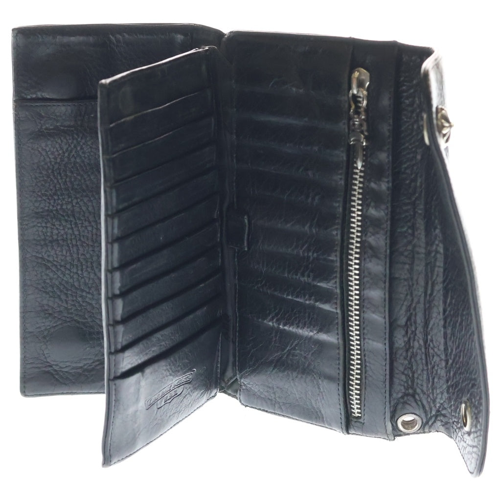 CHROME HEARTS(クロムハーツ) WAVE ウェーブ レザーウォレット 財布 ブラックBCA375