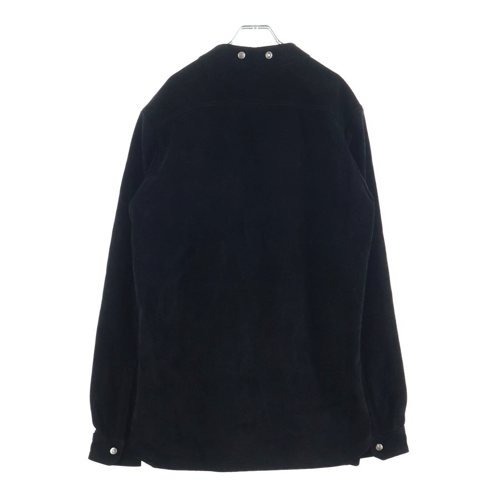 Rick Owens(リックオウエンス) LARRY FOGPOCKET SHIRT カーフレザー ラリーフォグポケット 長袖シャツ ブラック RU02E1287-LSC
