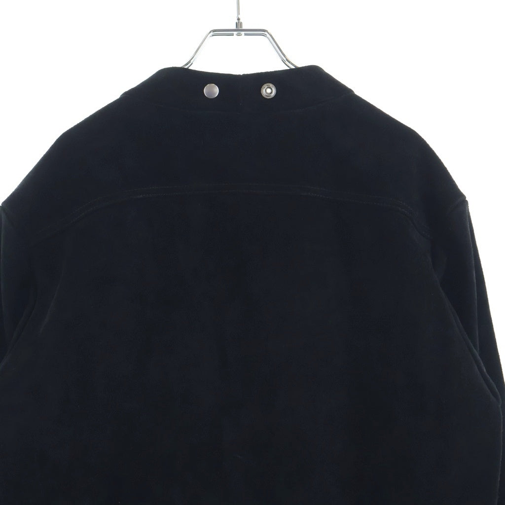 Rick Owens(リックオウエンス) LARRY FOGPOCKET SHIRT カーフレザー ラリーフォグポケット 長袖シャツ ブラック RU02E1287-LSC