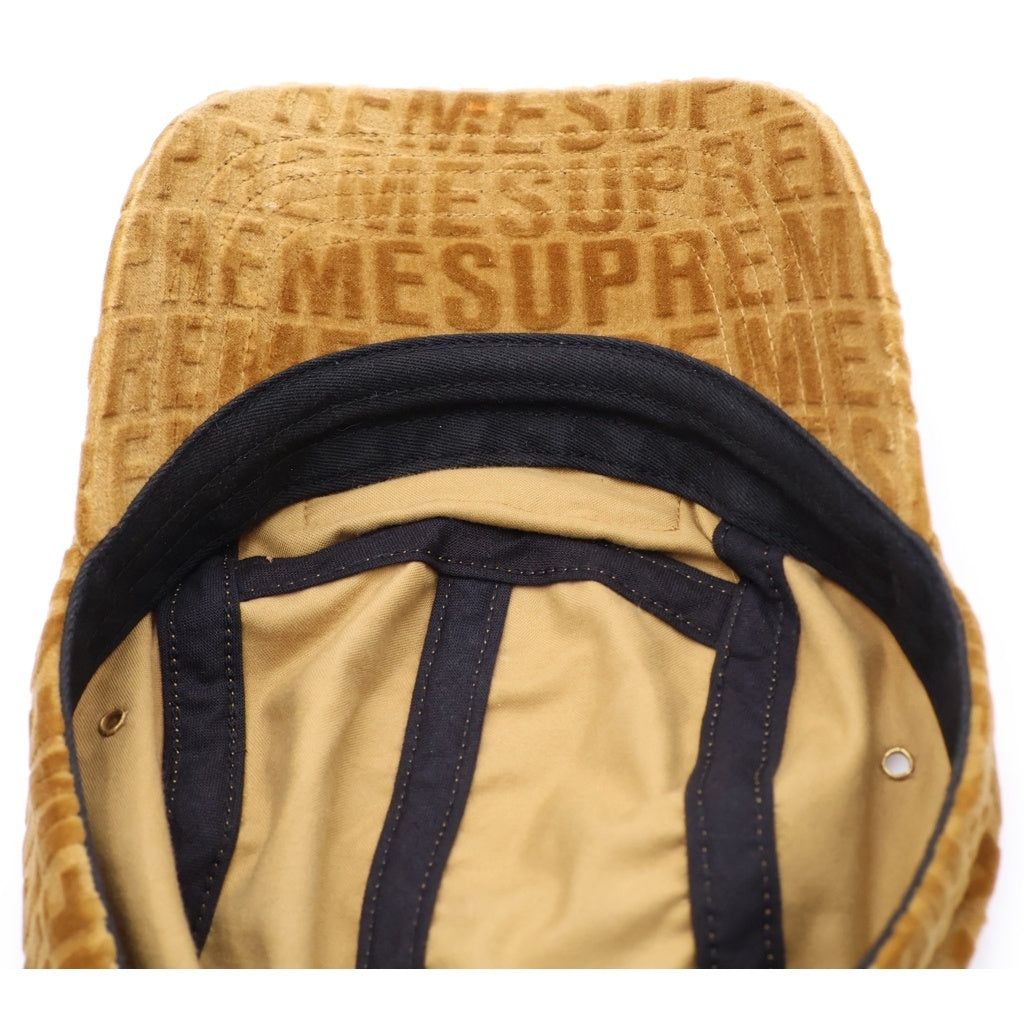 SUPREME(シュプリーム) 21AW Velvet Pattern Camp Cap ヴェルヴェット パターン キャンプキャップ 帽子 ブラウン