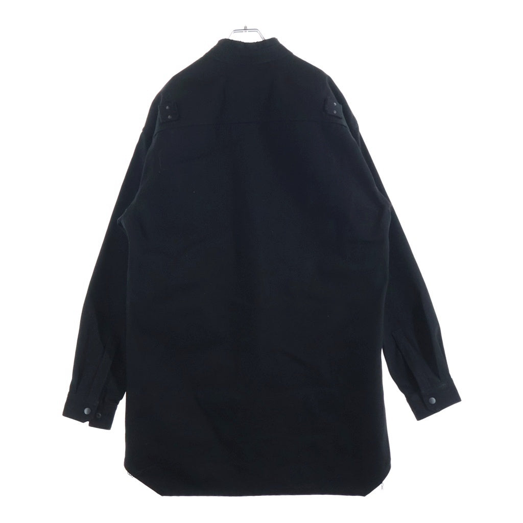 Rick Owens DRKSHDW(リックオウエンス ダークシャドウ) 22AW CUT OUT JUMBO OUTERSHIRT カットアウトジャンボアウターシャツ デニムジャケット ブラック RR02B2705-HBLKJP