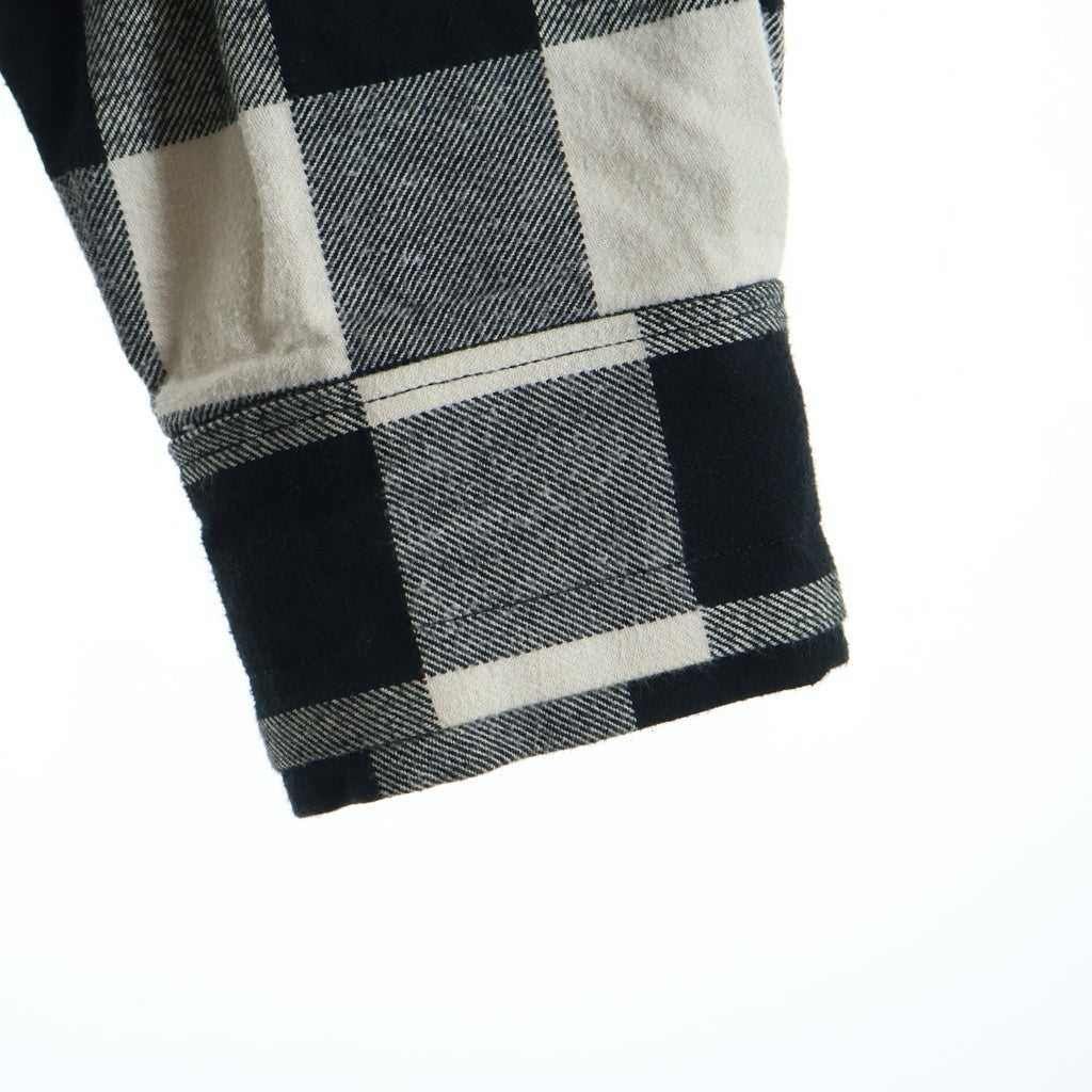 MAISON MIHARAYASUHIRO(メゾンミハラヤスヒロ) Amateur Sewn Like Check Shirt チェック柄 フランネル長袖シャツ ブラック/ホワイト A15SH086