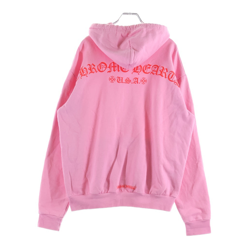 CHROME HEARTS(クロムハーツ) PULLOVER HOODIE Tバー プルオーバースウェットパーカー フーディー ピンク