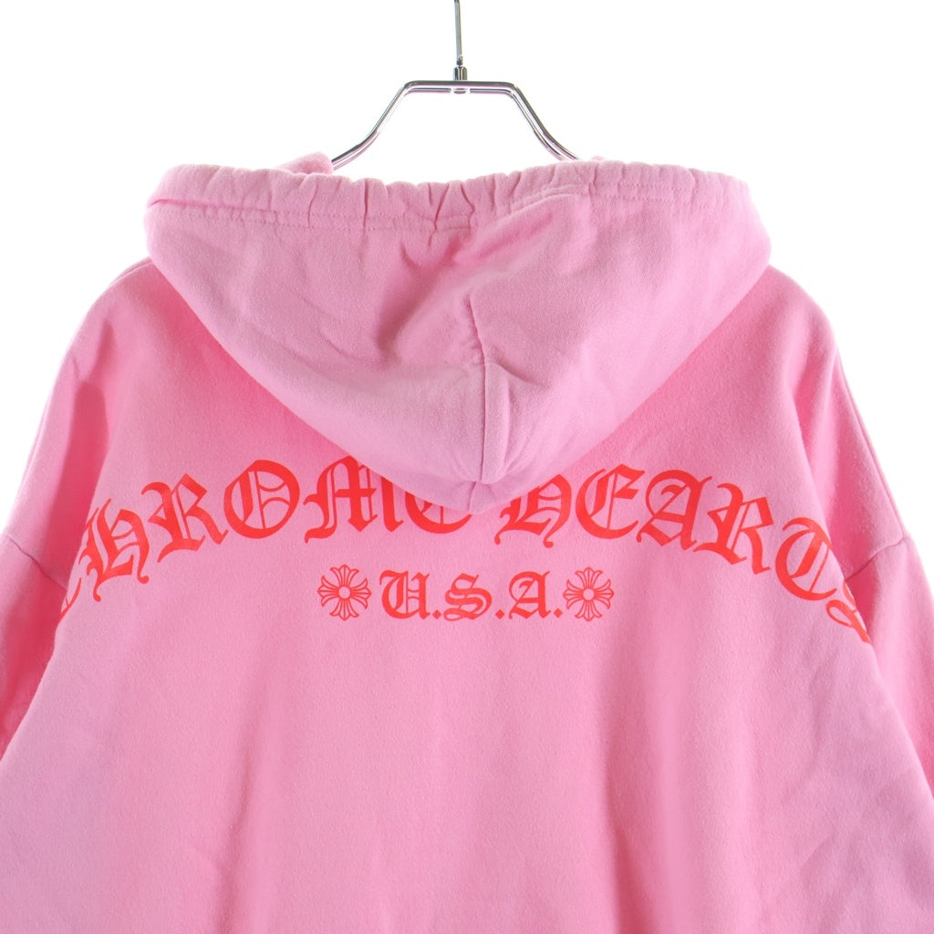 CHROME HEARTS(クロムハーツ) PULLOVER HOODIE Tバー プルオーバースウェットパーカー フーディー ピンク