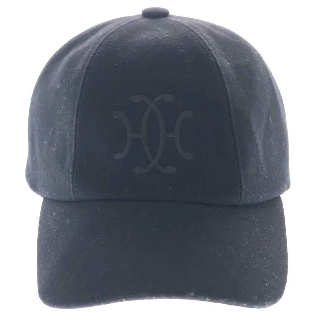 HERMES(エルメス) Cashmere Logo Cap カシミヤ ロゴ ベースボールキャップ ブラック