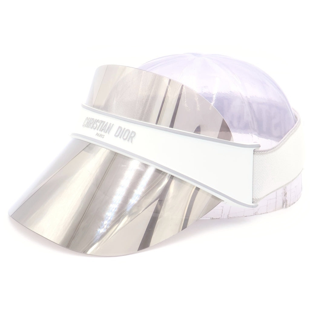Christian Dior MONSIEUR(クリスチャンディオールムッシュ) Dior Club V1U Silver Mirror Efffect Visor サンバイザー フロントロゴ ホワイト