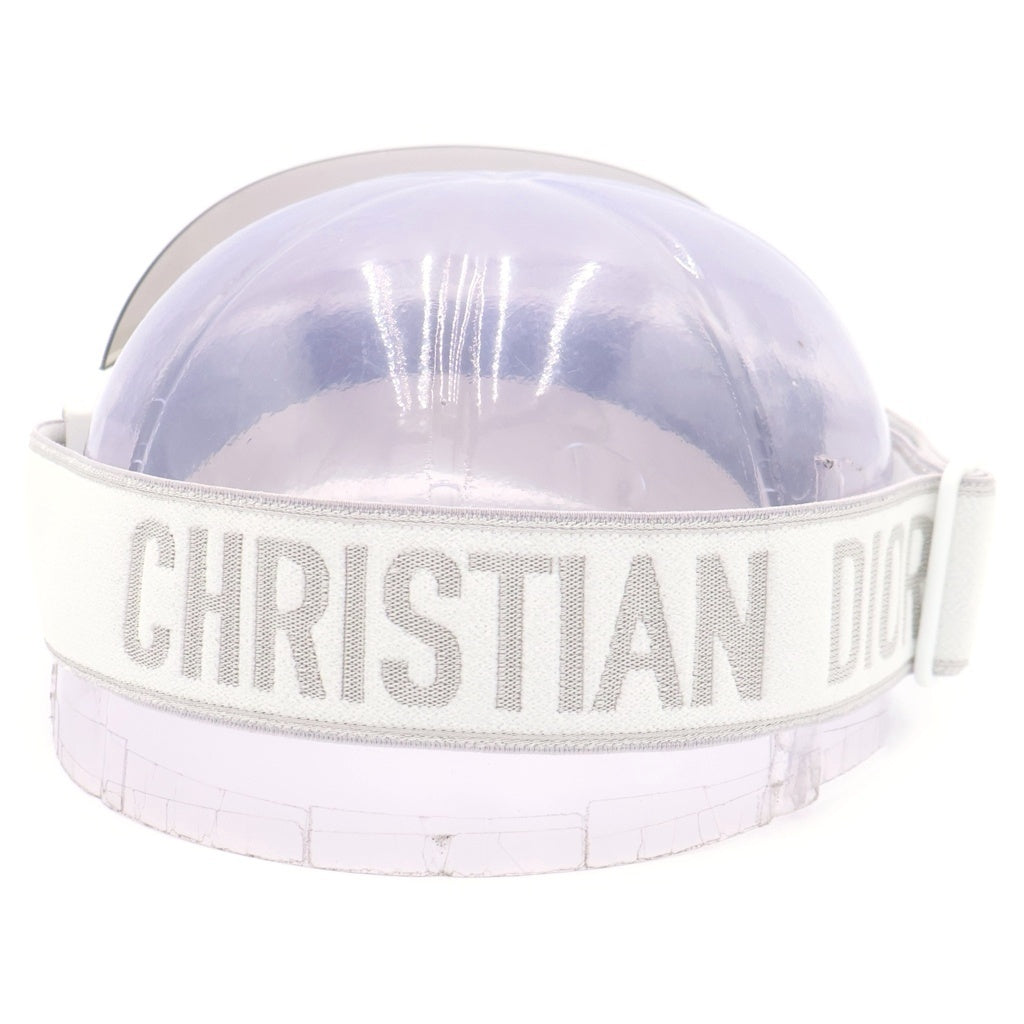 Christian Dior MONSIEUR(クリスチャンディオールムッシュ) Dior Club V1U Silver Mirror Efffect Visor サンバイザー フロントロゴ ホワイト