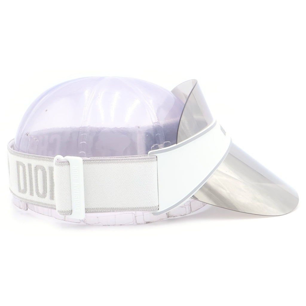 Christian Dior MONSIEUR(クリスチャンディオールムッシュ) Dior Club V1U Silver Mirror Efffect Visor サンバイザー フロントロゴ ホワイト