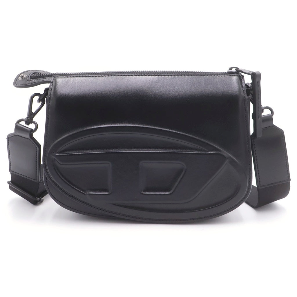 DIESEL(ディーゼル) 1DR CAMERA BAG カメラ レザーショルダーバッグ ブラック X10223RR818 レディース