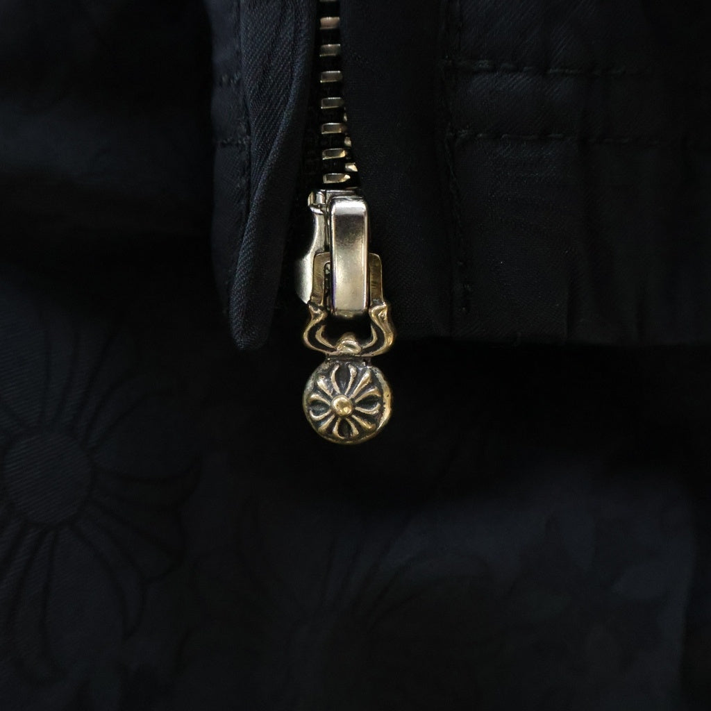 CHROME HEARTS(クロムハーツ) U TRASH PICKUP PLS NYLN CHプラス総柄 ナイロン トラックロングパンツ ブラック