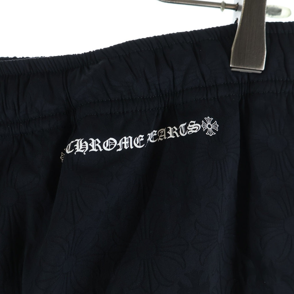 CHROME HEARTS(クロムハーツ) U TRASH PICKUP PLS NYLN CHプラス総柄 ナイロン トラックロングパンツ ブラック