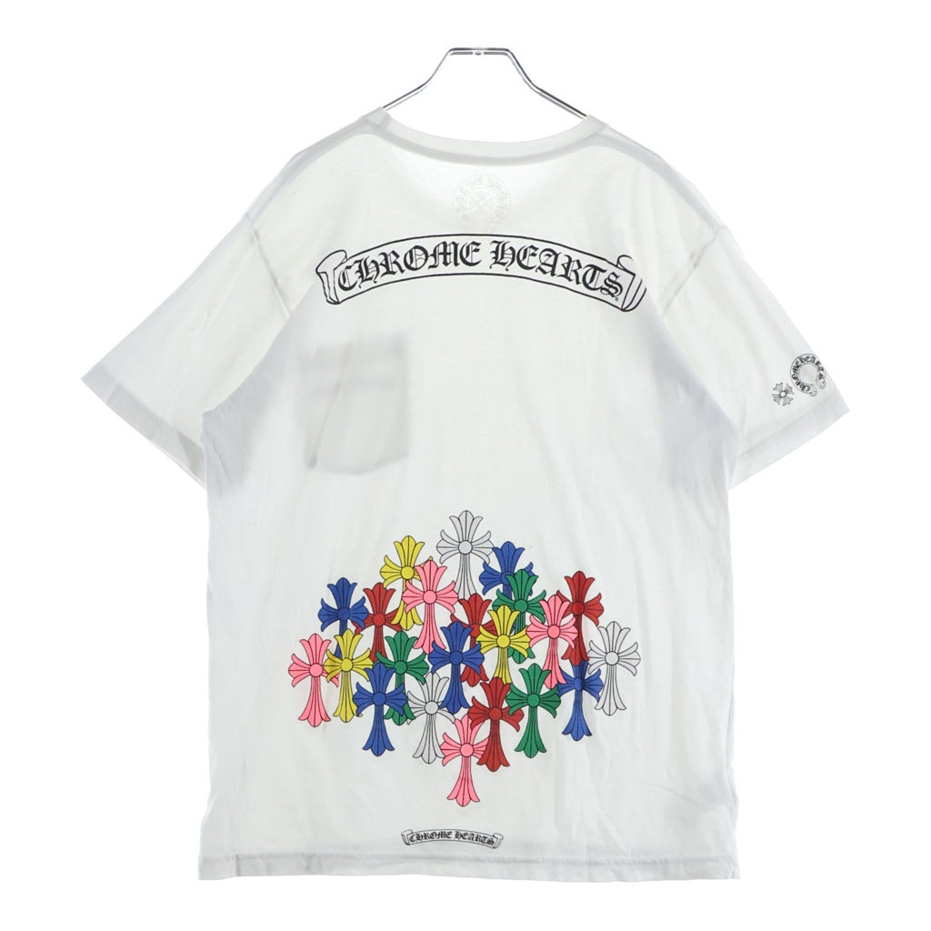 CHROME HEARTS(クロムハーツ) MLTCOL CEM CRS TEE マルチセメタリークロスプリント クルーネック半袖Tシャツ ショートスリーブカットソー ホワイト
