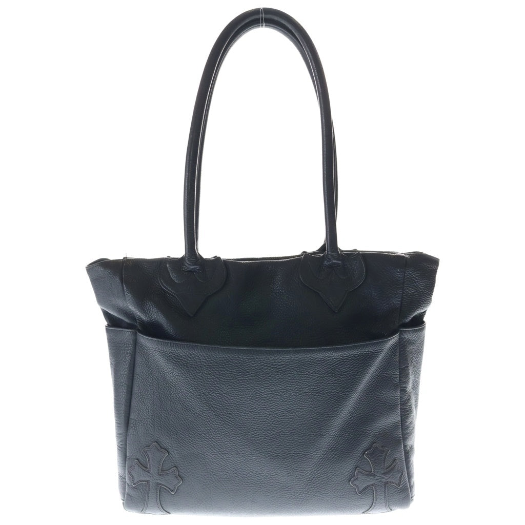 CHROME HEARTS(クロムハーツ) TOTE BAG 4 POCKET 4 CROS PATCH 4ポケット クロスパッチ付き レザートートバッグ ブラック