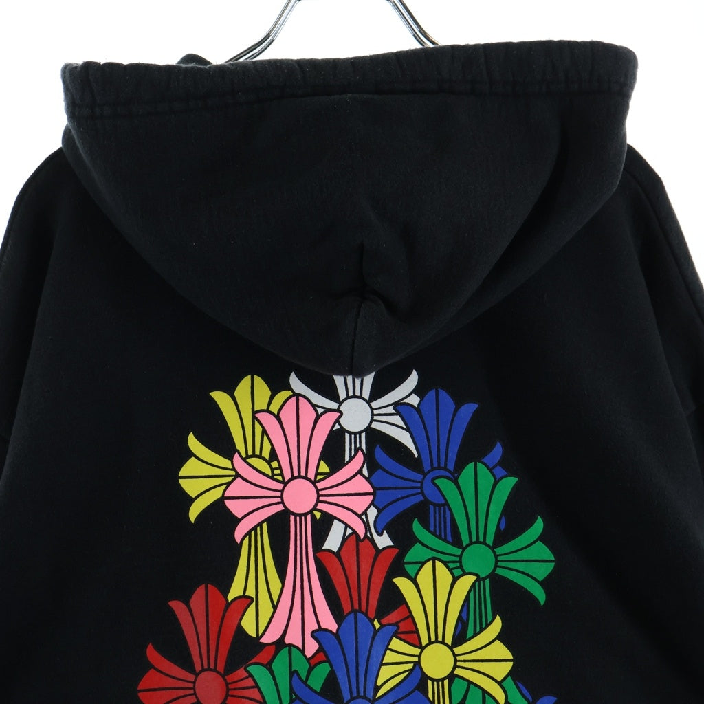 CHROME HEARTS(クロムハーツ) MLTCOL CEM CRS HD PLVR マルチカラーセメタリークロスプリントプルオーバーパーカー フーディー ブラック