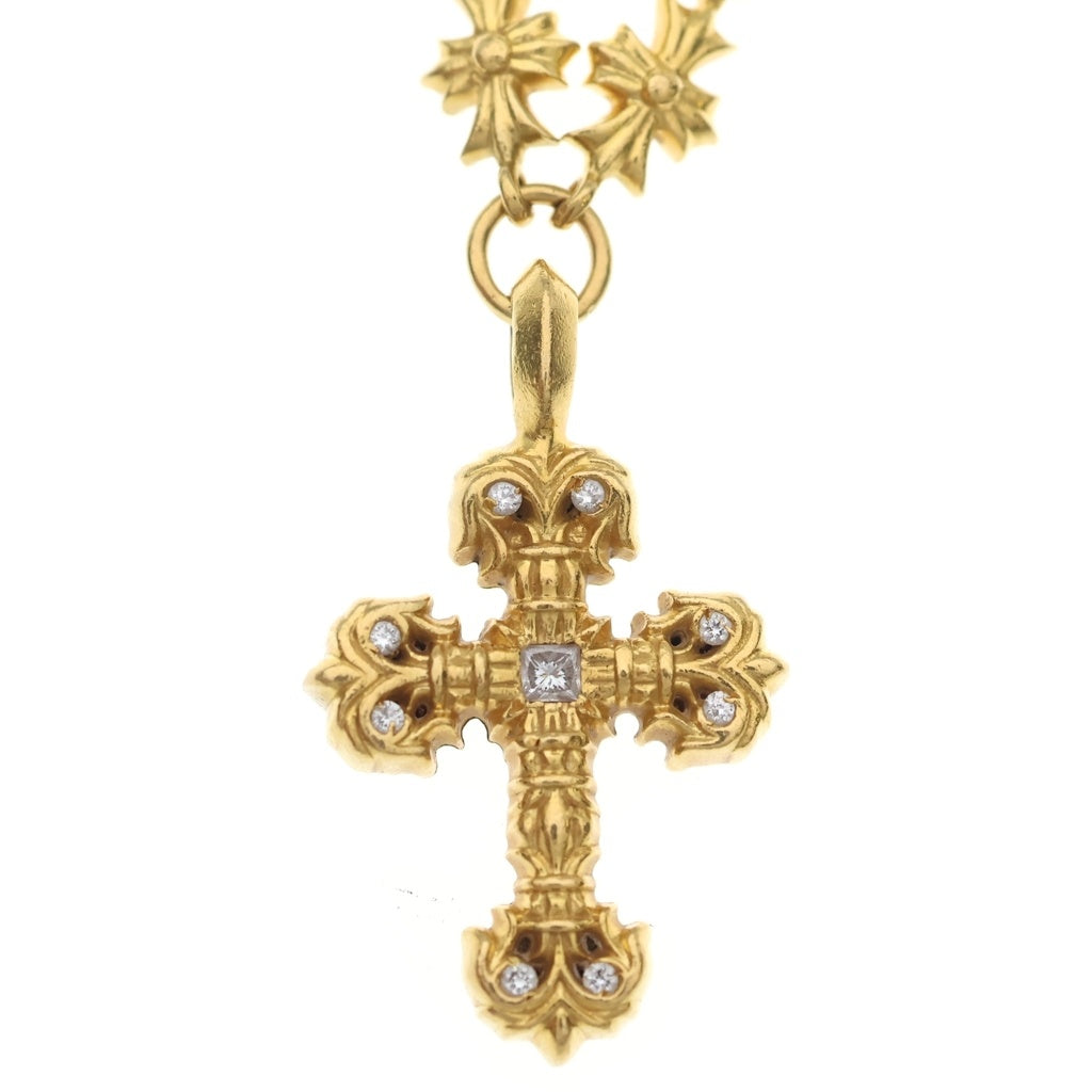 CHROME HEARTS(クロムハーツ) 22K TNY E FILIG-XSM P DIA PAVEダイヤ タイニーE フィリグリー ネックレス ゴールド