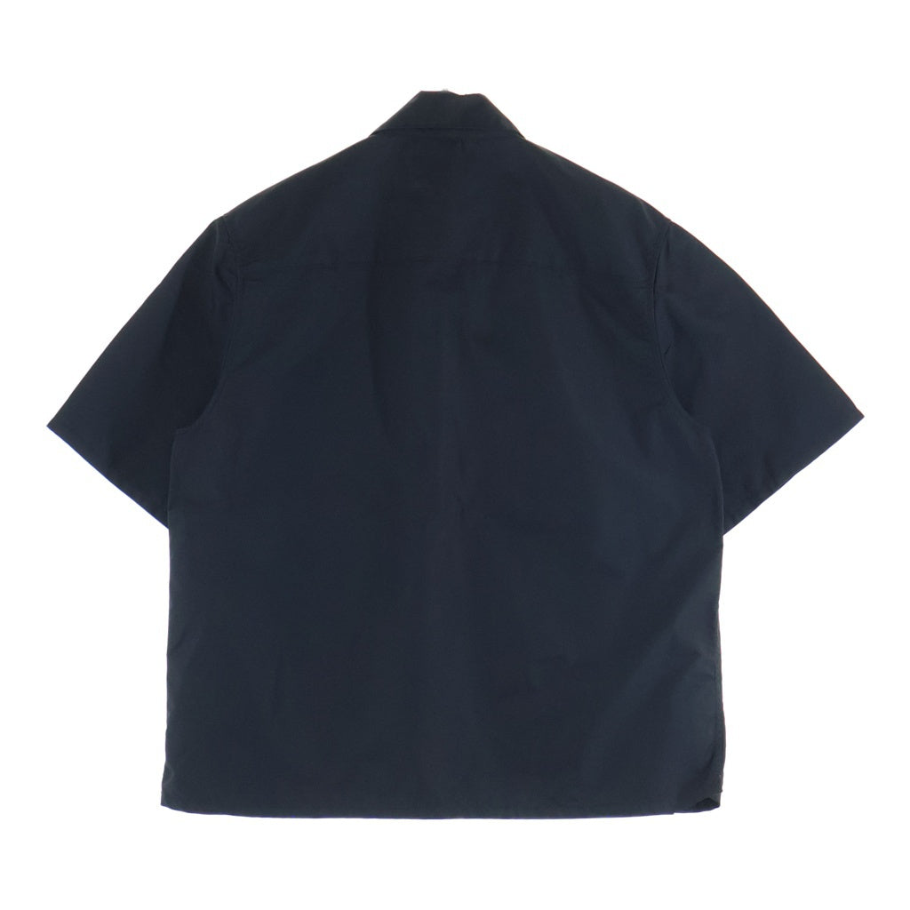 CHROME HEARTS(クロムハーツ) Y NOT Carpenter Leather Pocket Nylon Zip S/S Shirts ワイノット カーペンター レザーポケット 半袖シャツ ブラック