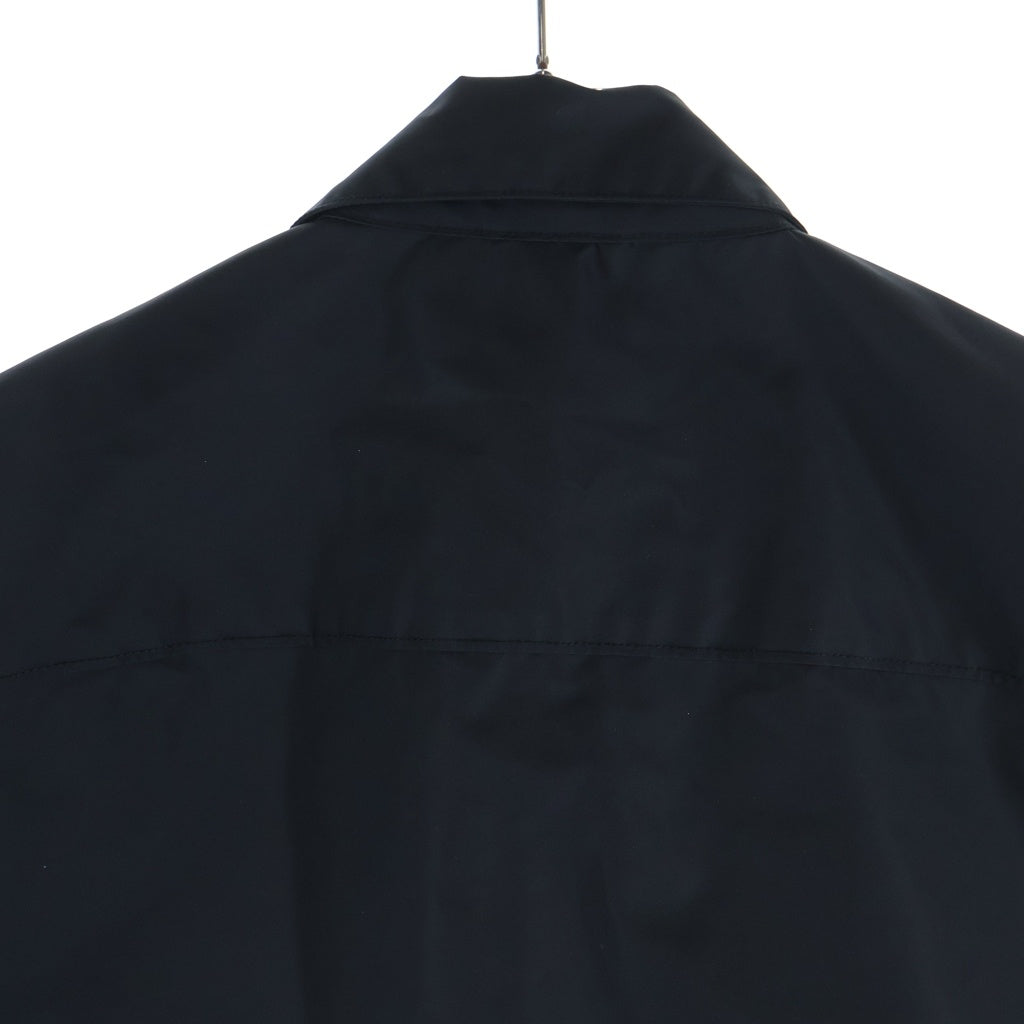 CHROME HEARTS(クロムハーツ) Y NOT Carpenter Leather Pocket Nylon Zip S/S Shirts ワイノット カーペンター レザーポケット 半袖シャツ ブラック