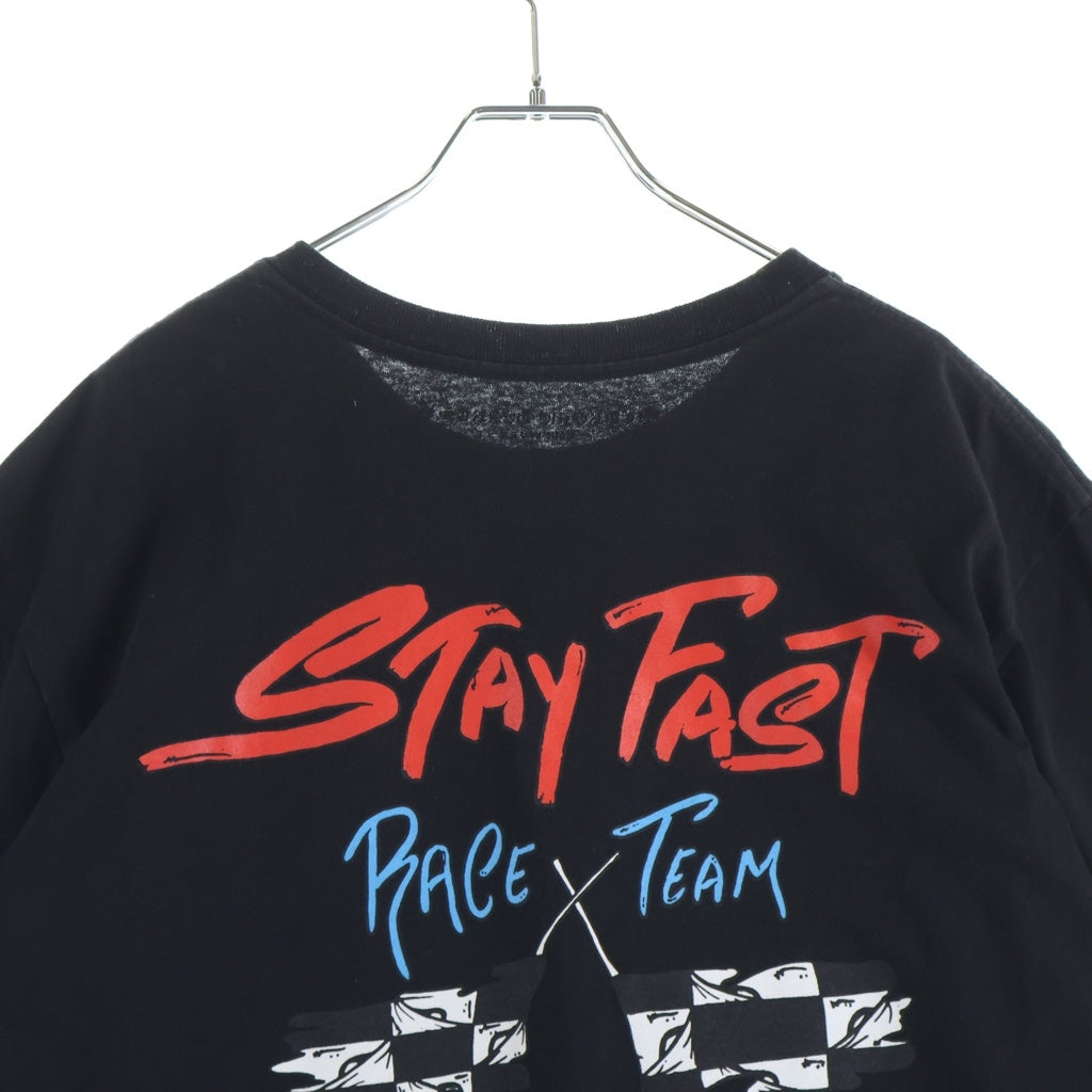 CHROME HEARTS(クロムハーツ) ×MATTY BOY STAYFAST RACE TEAM SWEAT グラフィックプリント 半袖Tシャツカットソー ブラック