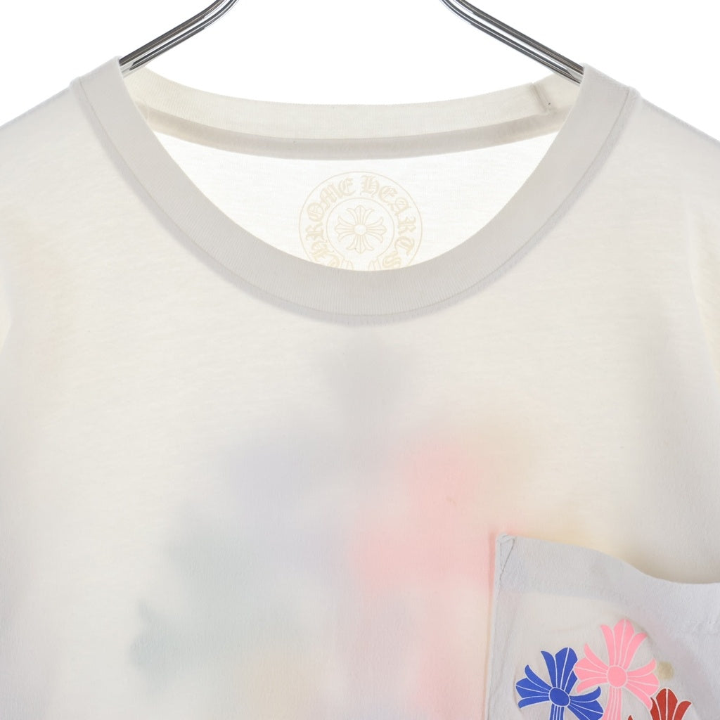CHROME HEARTS(クロムハーツ) MLTCOL CEM CRS LS マルチセメタリークロスプリント クルーネック 長袖Tシャツ カットソー ホワイト