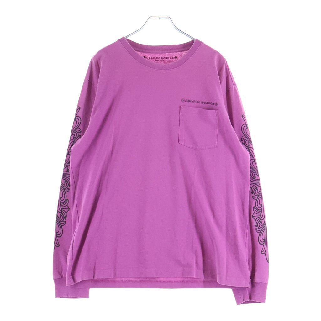 CHROME HEARTS(クロムハーツ) ×MATTY BOY PPO I WANT MORE NOT LESS L/S TEE マッティボーイ プリント長袖Tシャツ カットソー パープル