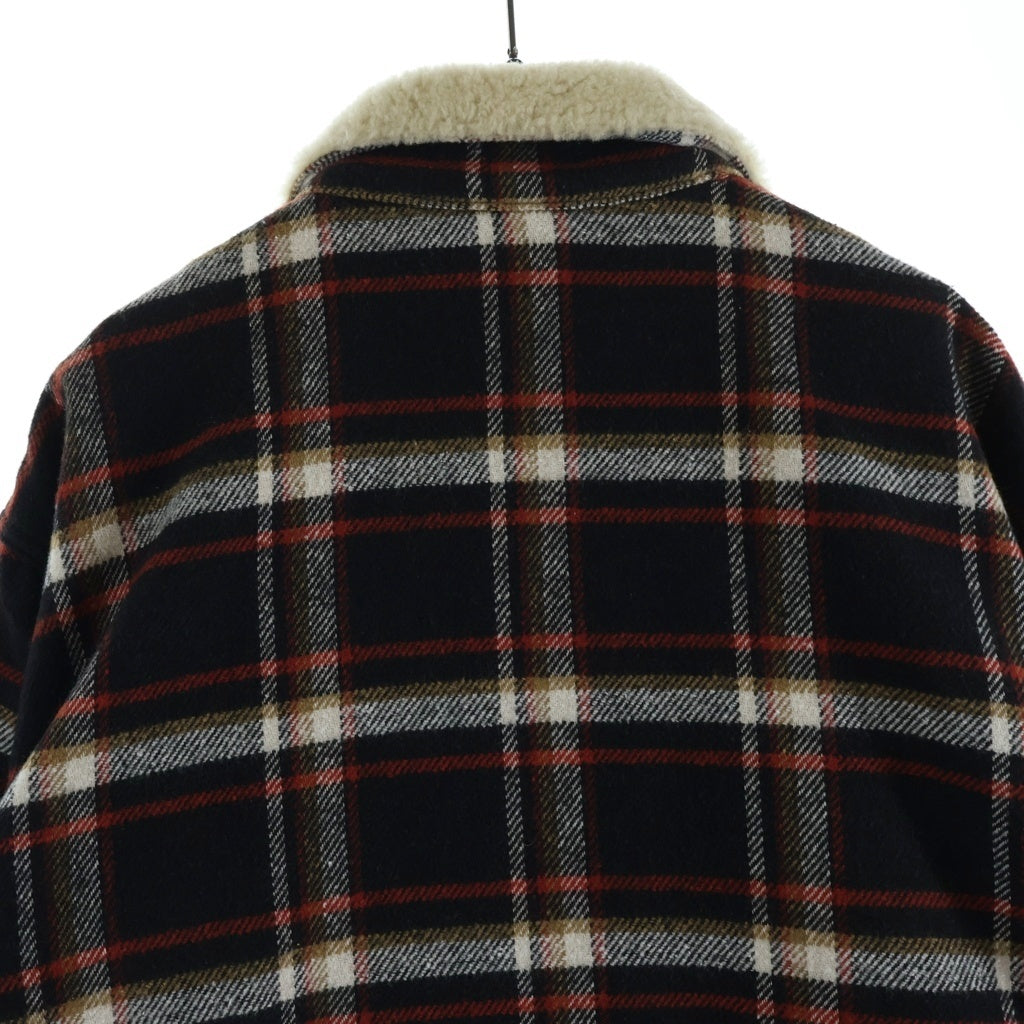 CHROME HEARTS(クロムハーツ) BLACK SHEEP PLD ジップアップムートンジャケット チェック柄ブルゾン マルチ