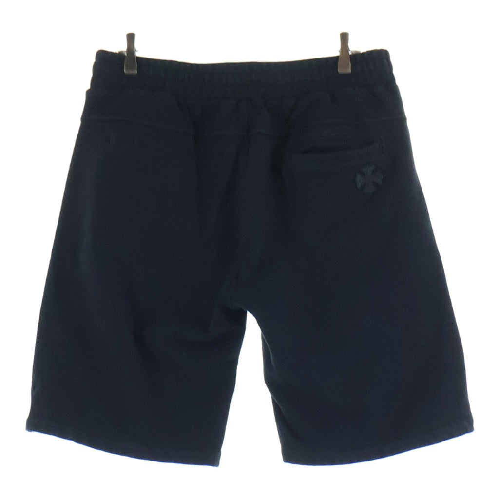 CHROME HEARTS(クロムハーツ) Y NOT CHプラスレザーパッチ付き スウェットハーフパンツ ブラック