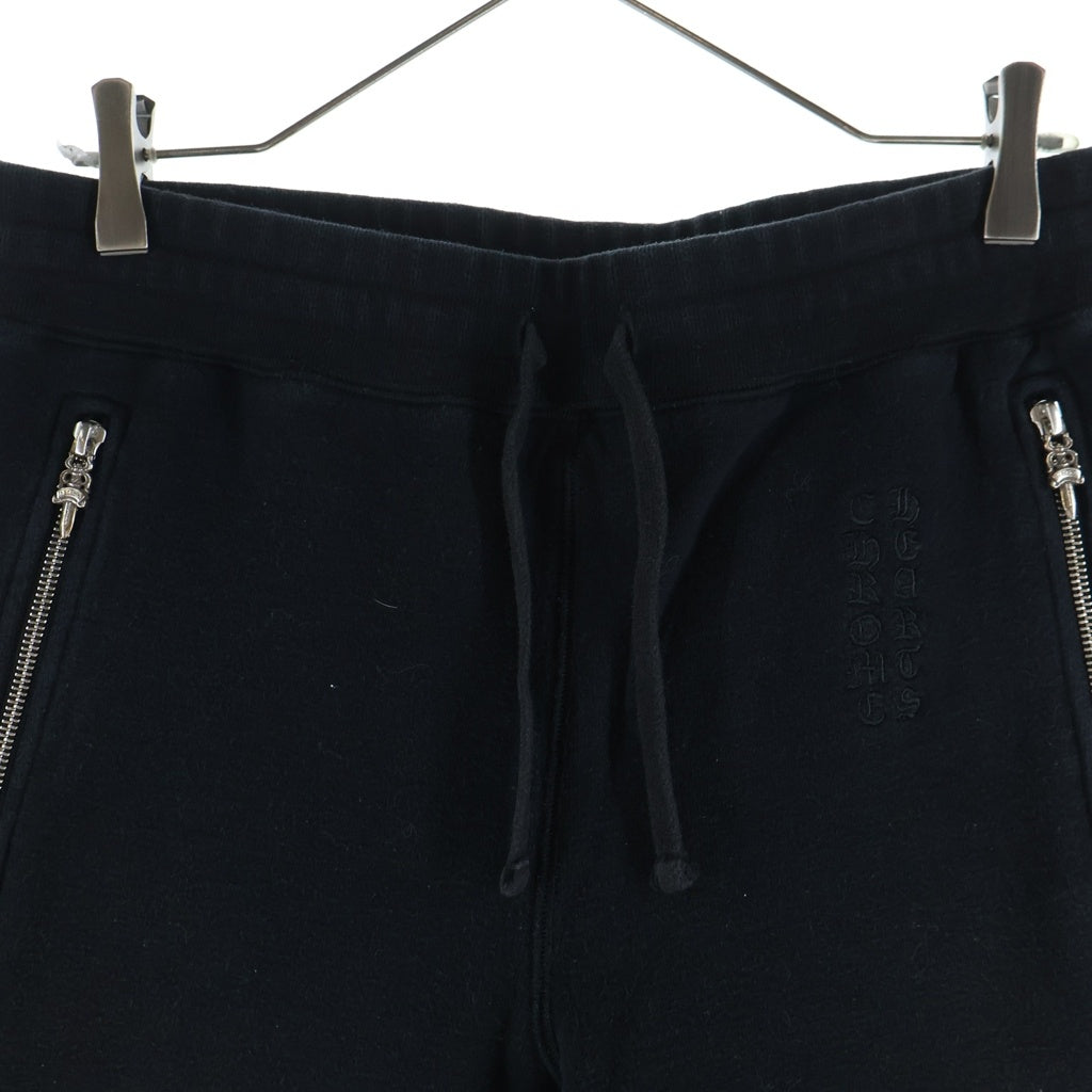 CHROME HEARTS(クロムハーツ) Y NOT CHプラスレザーパッチ付き スウェットパンツ ブラック