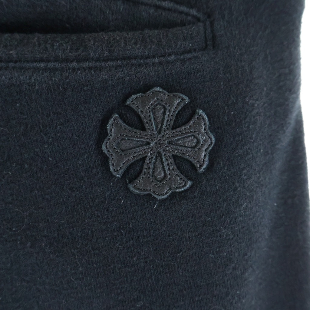 CHROME HEARTS(クロムハーツ) Y NOT CHプラスレザーパッチ付き スウェットパンツ ブラック