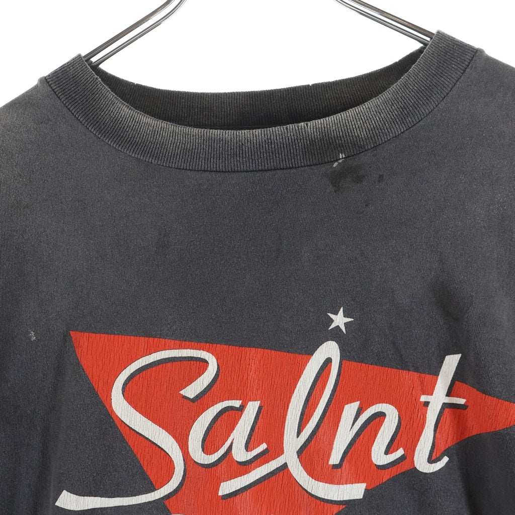 SAINT MICHAEL(セントマイケル) 25AW MIGHTY SAINT SS TEE マイティー セント 半袖Tシャツ カットソー チャコールグレー SM-HR1-0000-006