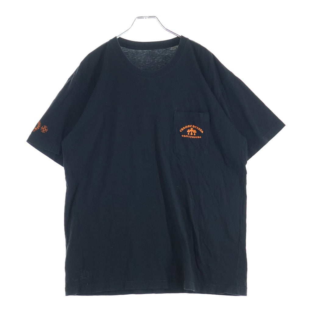 CHROME HEARTS(クロムハーツ) KING TACO 3 HOLLYWOOD 半袖Tシャツ カットソー ブラック/オレンジ