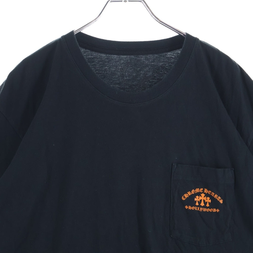 CHROME HEARTS(クロムハーツ) KING TACO 3 HOLLYWOOD 半袖Tシャツ カットソー ブラック/オレンジ